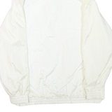 Womens White Button Jacket L Polyester Blend Plain Lightweight Casual
