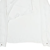 ZARA Womens White Basic Long Sleeve Crew Neck Plain Top M Elegant