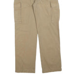 STEVE MCQUEEN Mens Cotton Blend Beige Regular Cargo Trousers W30 L30 Classic Zip