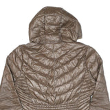 CALVIN KLEIN Womens Taupe Brown Lightweight Jacket M Polyester Blend Hooded Zip