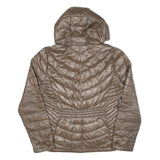 CALVIN KLEIN Womens Taupe Brown Lightweight Jacket M Polyester Blend Hooded Zip