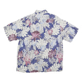 TOMMY BAHAMA Mens Blue Floral Silk Shirt S Hawaiian Resort Casual