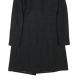 ZARA WOMAN Womens Black Wool Blend Button Jacket XS Plain Elegant Tailored Fit