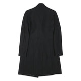 ZARA WOMAN Womens Black Wool Blend Button Jacket XS Plain Elegant Tailored Fit