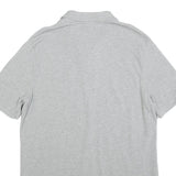 NIKE Mens Grey Short Sleeve Plain L Cotton Polo Shirt Casual Sportswear