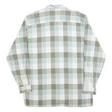 MARSUM Mens White & Green Check Shirt L Cotton Blend Casual Long Sleeve