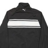 PUMA Mens Black & White Polyester Blend Zip Jacket M Track Sportswear
