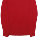 TOMMY HILFIGER Womens Red Patterned Pullover V-Neck Basic Knit M Jumper