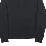 FILA Womens Black Zip Jacket S Cotton Blend Plain Casual Sportswear Sweatshirt