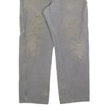 DICKIES Mens Cotton Blend Relaxed Grey Workwear Trousers W38 L32 Utility Zip