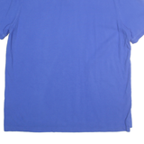 POLO RALPH LAUREN Mens Blue Short Sleeve Embroidered Logo L Polo Shirt Casual