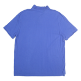 POLO RALPH LAUREN Mens Blue Short Sleeve Embroidered Logo L Polo Shirt Casual