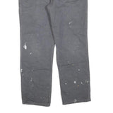 CARHARTT Mens Regular Fit Grey Cotton Blend Zip Trousers W36 L30 Workwear