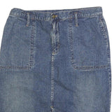 LAUREN RALPH LAUREN Womens Blue Denim Pencil Knee Length Cotton Blend Skirt M