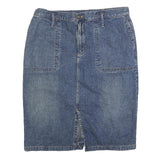 LAUREN RALPH LAUREN Womens Blue Denim Pencil Knee Length Cotton Blend Skirt M