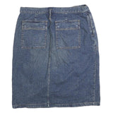 LAUREN RALPH LAUREN Womens Blue Denim Pencil Knee Length Cotton Blend Skirt M