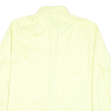 BOSS Mens Yellow Cotton Blend Shirt L Long Sleeve Classic Collar Elegant