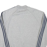 ADIDAS Mens Grey & Navy Casual Zip Jacket M Cotton Blend Plain Lightweight