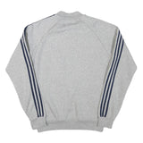 ADIDAS Mens Grey & Navy Casual Zip Jacket M Cotton Blend Plain Lightweight
