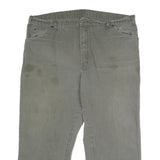 DICKIES Mens Cotton Grey Relaxed Straight Trousers W42 L26 Workwear Casual
