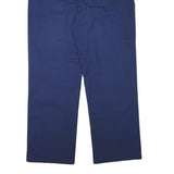 PENTEX Mens Cotton Blend Blue Regular Fit Trousers W38 L32 Button Closure