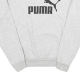 PUMA Mens Grey Cotton Blend Crew Neck Sweatshirt XS Classic Logo Casual