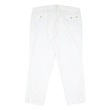 POLO RALPH LAUREN Mens White Regular Fit Straight Cotton Blend Trousers W38 L28