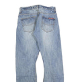 DICKIES Mens Regular Fit Straight Leg Denim Light Blue Cotton Blend Jeans W28