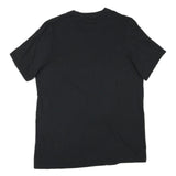 ADIDAS Mens Black T-Shirt M Short Sleeve Crew Neck Logo Graphic Plain