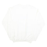 EXPRESS WEAR Mens White Freestyle Graphic Crew Neck M Cotton Blend Sweatshirt