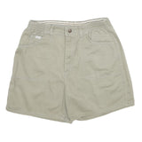 LEE Womens Shorts Beige Casual Plain M W30 Elastic Waist Relaxed Fit