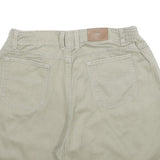 LEE Womens Shorts Beige Casual Plain M W30 Elastic Waist Relaxed Fit