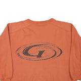 PLUS MINUS Mens Orange Crew Neck S Cotton Blend Casual Sweatshirt