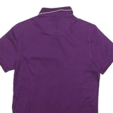 TED BAKER Mens Purple Short Sleeve Plain XS Polo Shirt Button Collar Casual