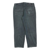 TEDDYS Womens Jeans Relaxed Straight Denim Medium W36 L28 Comfortable Casual Zip