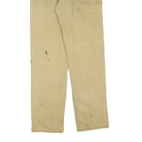 CARHARTT Mens Cotton Blend Beige Regular Straight Trousers W33 L34 Relaxed Fit