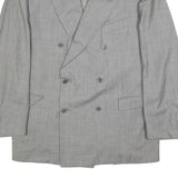 PAL ZILERI Mens Grey Wool Double Breasted Jacket 2XL Classic Tailored Blazer