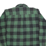 FIELD & STREAM Mens Green & Black Check Flannel Shirt 2XL Casual Cotton Blend