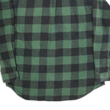 FIELD & STREAM Mens Green & Black Check Flannel Shirt 2XL Casual Cotton Blend