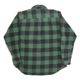 FIELD & STREAM Mens Green & Black Check Flannel Shirt 2XL Casual Cotton Blend