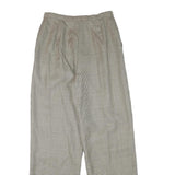 LAURA ASHLEY Womens Wool Regular Straight Beige Checked Trousers W26 L30