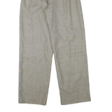 LAURA ASHLEY Womens Wool Regular Straight Beige Checked Trousers W26 L30