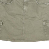 CAT AND JACK Womens Green Cotton Blend Cargo Mini Skirt Size M Utility Pockets