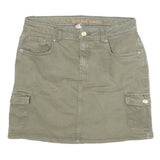CAT AND JACK Womens Green Cotton Blend Cargo Mini Skirt Size M Utility Pockets