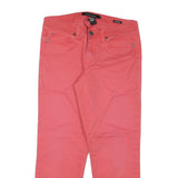 CALVIN KLEIN JEANS Womens Cotton Blend Coral Regular Straight Trousers W30 L25