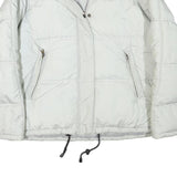 SERGIO TACCHINI Womens White Quilted Jacket L Polyester Blend Zip Casual