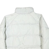 SERGIO TACCHINI Womens White Quilted Jacket L Polyester Blend Zip Casual