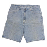 WRANGLER Mens Denim Blue Cotton Shorts XL W38 Casual Workwear Relaxed Fit