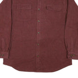 RUSTIC RIDGE Mens Maroon Plain Shirt XL Cotton Blend Casual Button Front