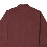 RUSTIC RIDGE Mens Maroon Plain Shirt XL Cotton Blend Casual Button Front